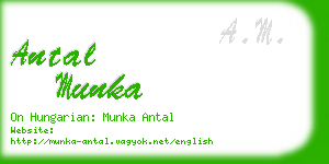 antal munka business card